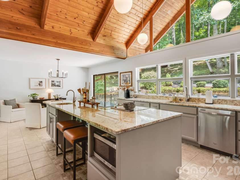 2752 Gerton Highway, Gerton, NC 28735.  MLS# CAR4409357, YatesRealty ID 45515. Open kitchen designed for both everyday living and entertaining