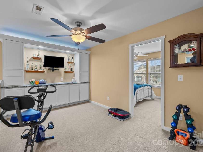 12545 Druids Glen Drive, Pineville, NC 28134.  MLS# CAR4234518, YatesRealty ID 4552. Loft/flex space could be home gym or additional tv room