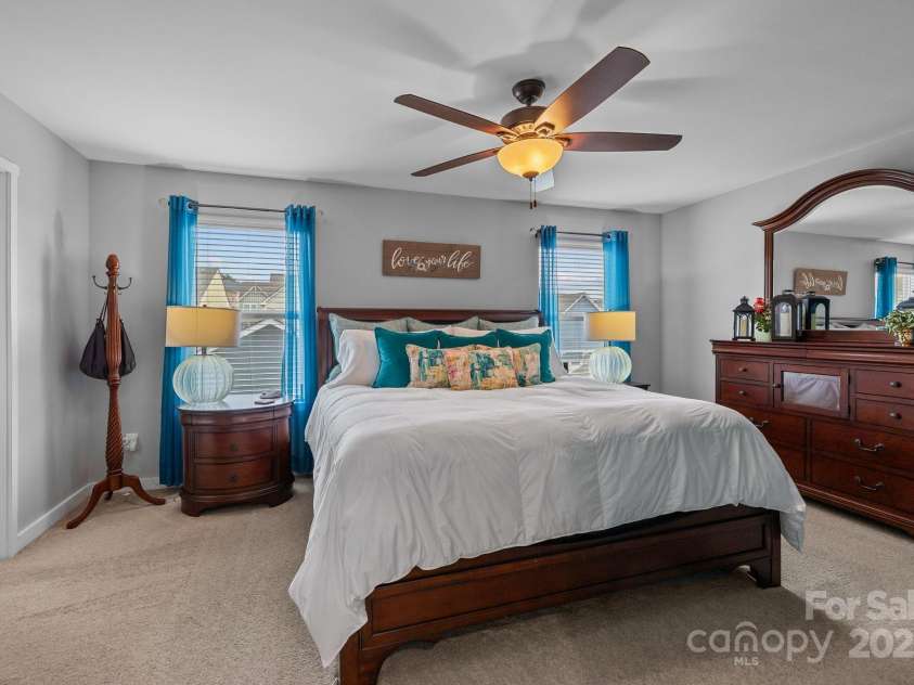 12545 Druids Glen Drive, Pineville, NC 28134.  MLS# CAR4234518, YatesRealty ID 4552. Primary bedroom