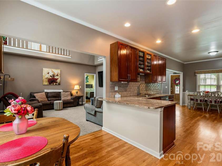 901 Clover Park Drive, Clover, SC 29710.  MLS# CAR4416054, YatesRealty ID 45575. Living Room & Kitchen Views