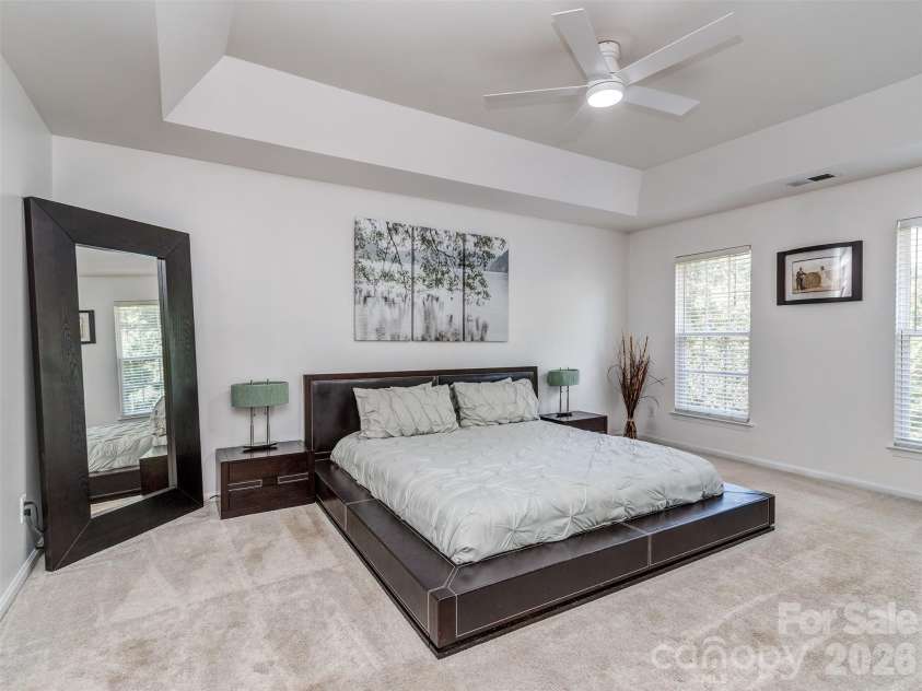 12657 Cardinal Woods Drive, Pineville, NC 28134.  MLS# CAR4411297, YatesRealty ID 45585. Primary suite