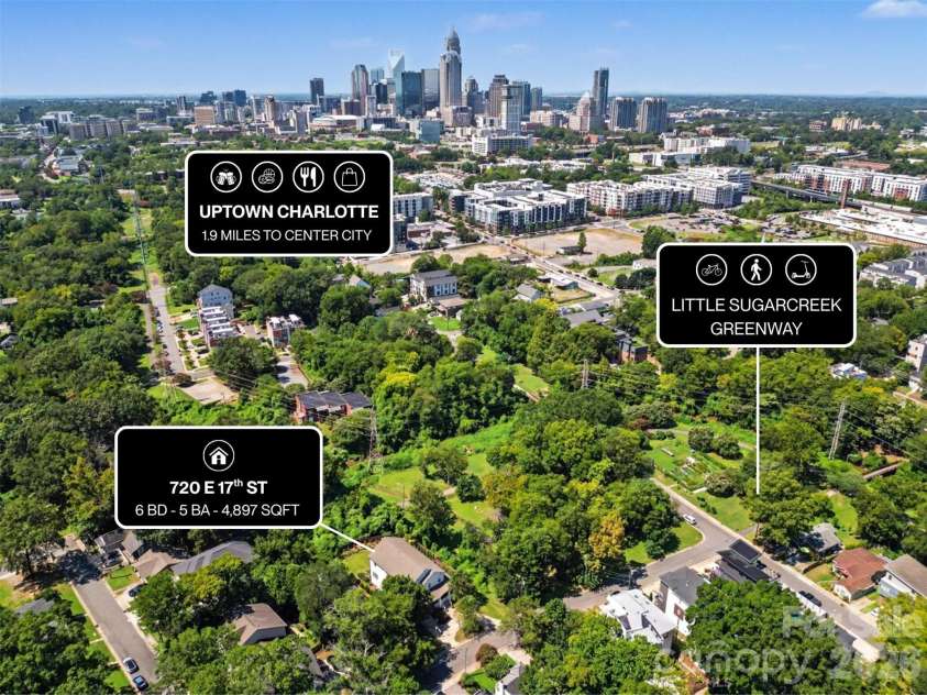 720 17th Street, Charlotte, NC 28205.  MLS# CAR4412206, YatesRealty ID 45620. 