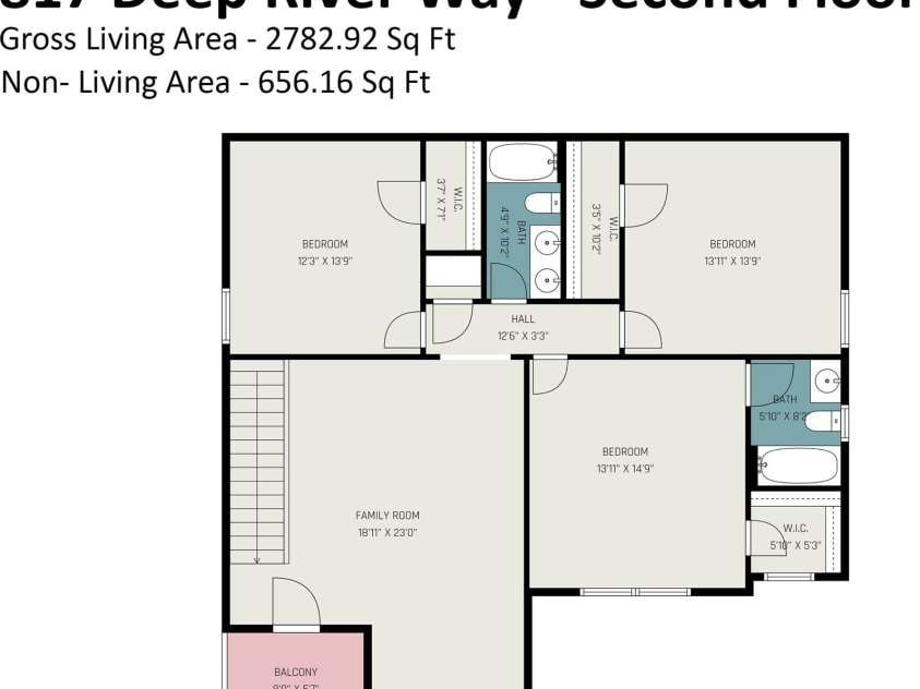 817 Deep River Way, Waxhaw, NC 28173.  MLS# CAR4342206, YatesRealty ID 4565. Second floor