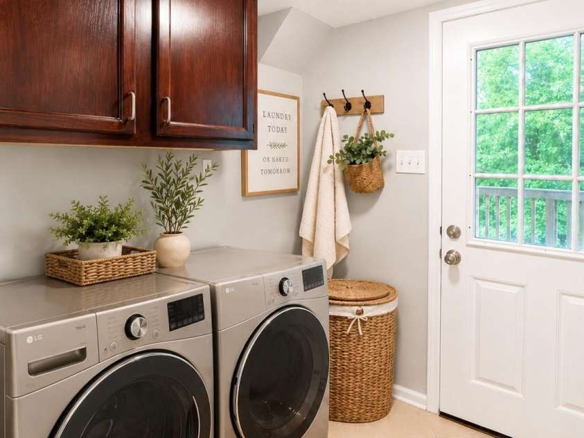 8826 Leipzig Drive, Charlotte, NC 28210.  MLS# CAR4401179, YatesRealty ID 45678. Laundry Room - Virtually staged