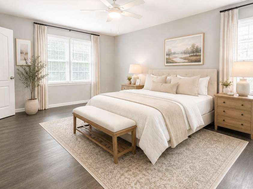 8826 Leipzig Drive, Charlotte, NC 28210.  MLS# CAR4401179, YatesRealty ID 45678. Primary Bedroom - Virtually staged