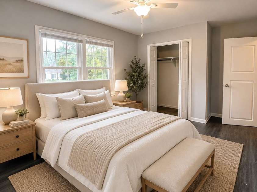 8826 Leipzig Drive, Charlotte, NC 28210.  MLS# CAR4401179, YatesRealty ID 45678. Second Bedroom - Virtually staged