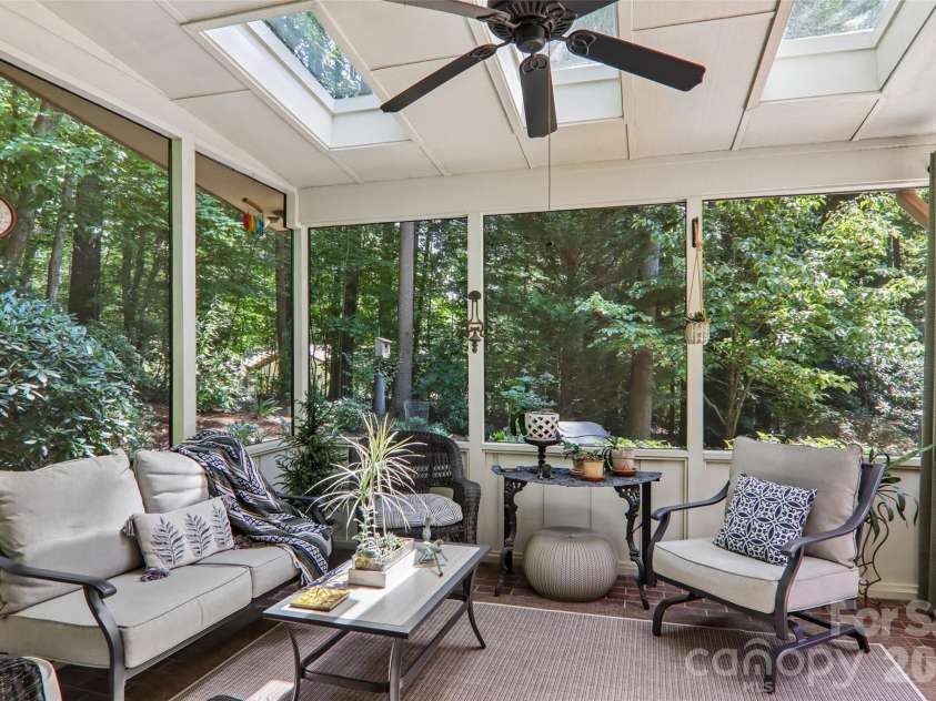 133 Larchmont Drive, Hendersonville, NC 28791.  MLS# CAR4415855, YatesRealty ID 45708. Screened porch, View 2