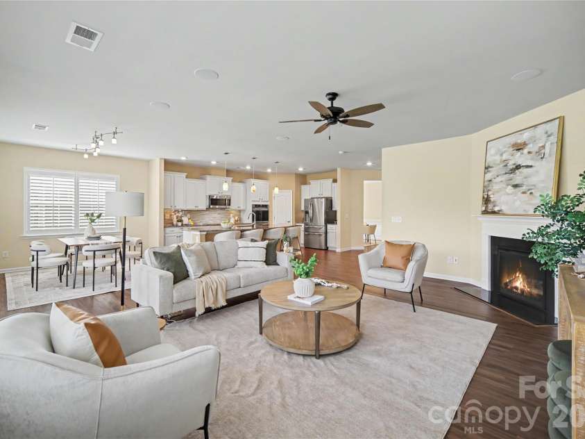 3250 Oliver Stanley Trail, Lancaster, SC 29720.  MLS# CAR4398411, YatesRealty ID 45710. Great Room with Surround Sound System & Gas Fireplace