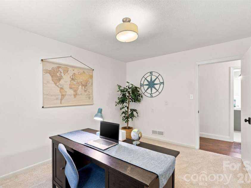 1002 Leewood Drive, Monroe, NC 28112.  MLS# CAR4416687, YatesRealty ID 45719. Flex room/office could serve as a fourth bedroom if needed