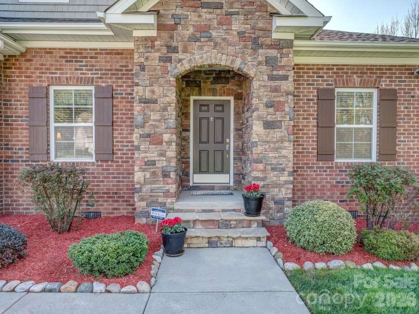 5039 Monacan Way, Indian Land, SC 29707.  MLS# CAR4352645, YatesRealty ID 4573. Covered front entry.