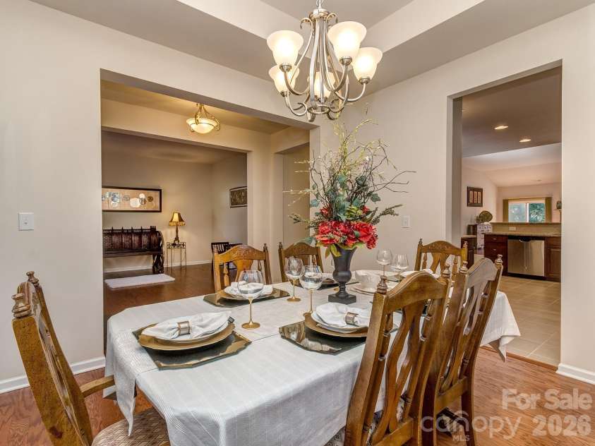 5039 Monacan Way, Indian Land, SC 29707.  MLS# CAR4352645, YatesRealty ID 4573. Dining Room is open to the kitchen.