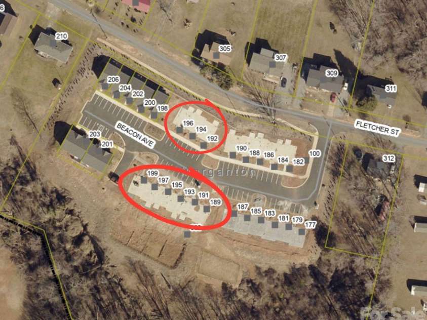 189 Beacon Avenue, Morganton, NC 28655.  MLS# CAR4415983, YatesRealty ID 45756. 9 units - GIS Overview