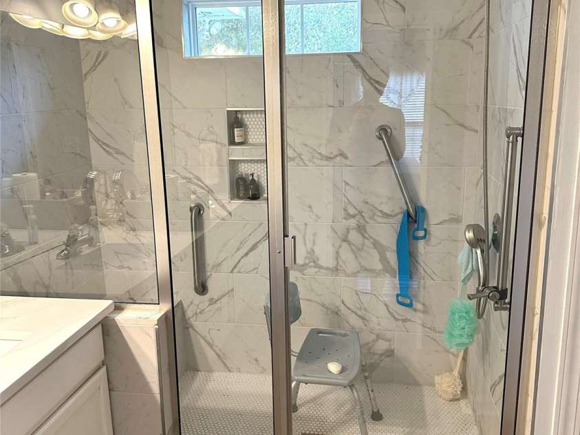 51 Browning Drive, Taylorsville, NC 28681.  MLS# CAR4412918, YatesRealty ID 45771. Master shower
