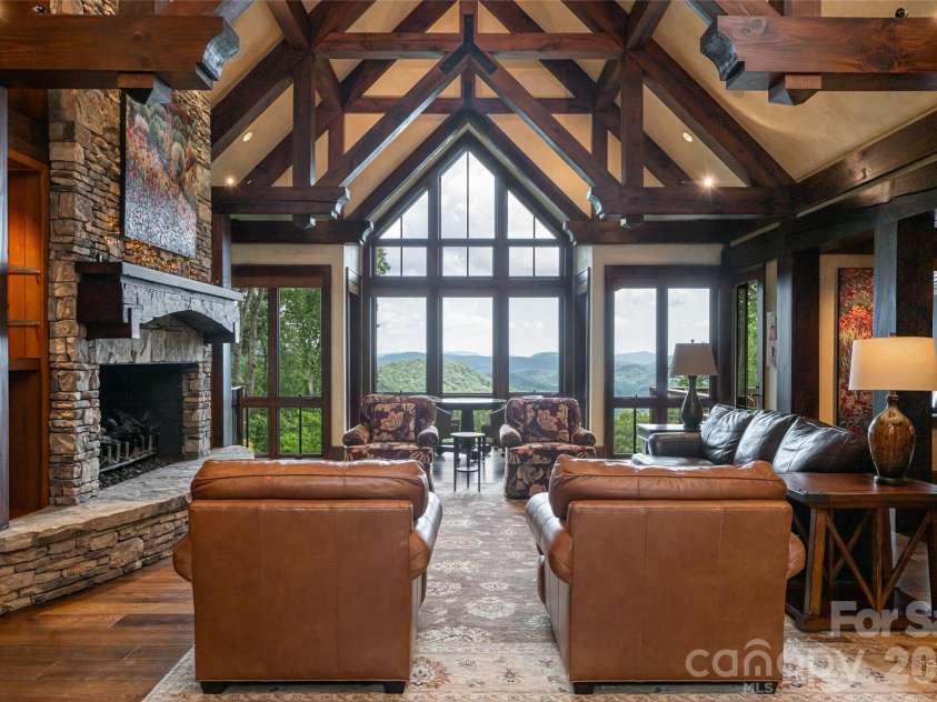 383 Eagle Ridge Road, Zirconia, NC 28790.  MLS# CAR4414334, YatesRealty ID 45781. Great Room