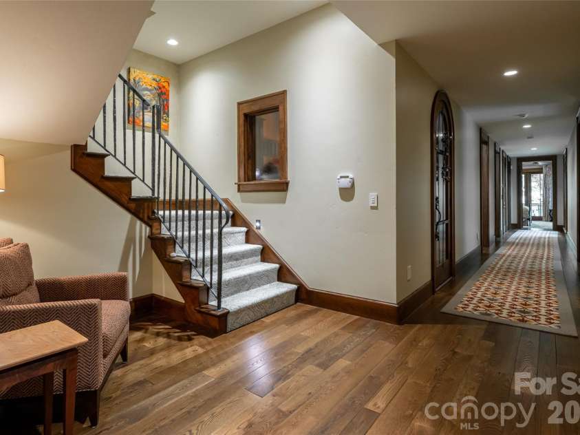 383 Eagle Ridge Road, Zirconia, NC 28790.  MLS# CAR4414334, YatesRealty ID 45781. Lower Level Landing
