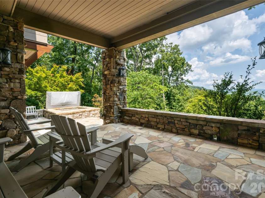 383 Eagle Ridge Road, Zirconia, NC 28790.  MLS# CAR4414334, YatesRealty ID 45781. Lower Level Terrace