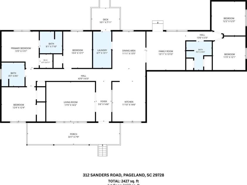 312 Sanders Road, Pageland, SC 29728.  MLS# CAR4416934, YatesRealty ID 45788. 