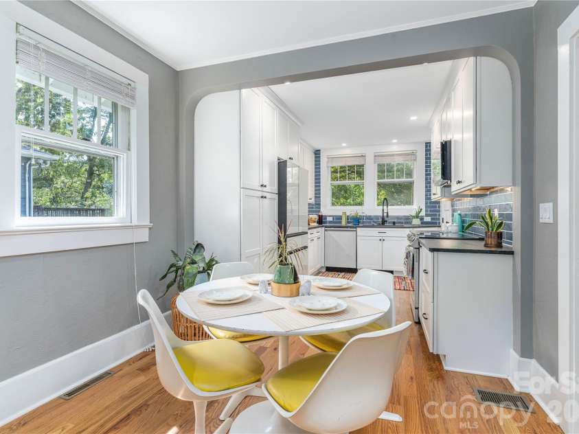 6 Birch Street, Asheville, NC 28801.  MLS# CAR4413466, YatesRealty ID 45798. Cozy Dining Area Off Kitchen