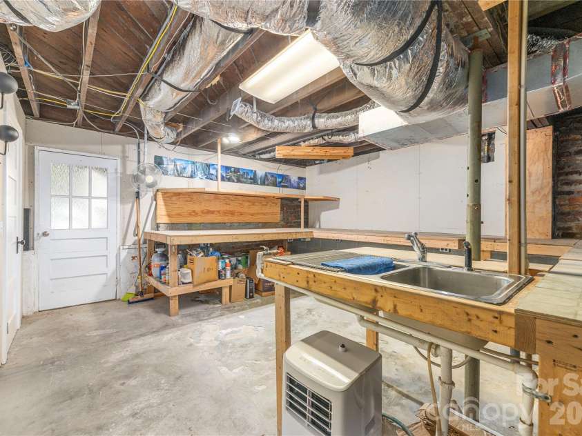 6 Birch Street, Asheville, NC 28801.  MLS# CAR4413466, YatesRealty ID 45798. Workshop with Sink with outside access