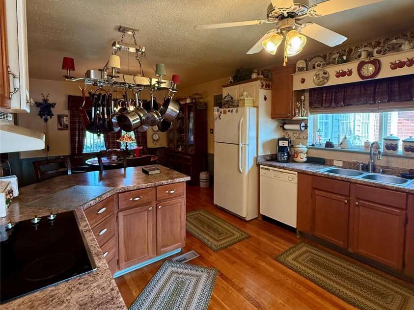 401 Mulberry Street, Cherryville, NC 28021.  MLS# CAR4416640, YatesRealty ID 45800. Kitchen from back deck door