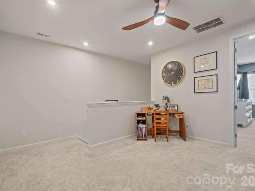 6161 Pierce Lane, Kannapolis, NC 28081.  MLS# CAR4416760, YatesRealty ID 45804. Loft with ceiling fan