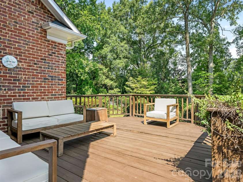 5216 Sunningdale Drive, Charlotte, NC 28277.  MLS# CAR4416178, YatesRealty ID 45821. One of two spacious decks