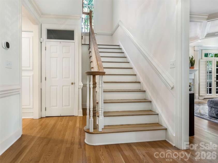 5216 Sunningdale Drive, Charlotte, NC 28277.  MLS# CAR4416178, YatesRealty ID 45821. Staircase leading to the second floor