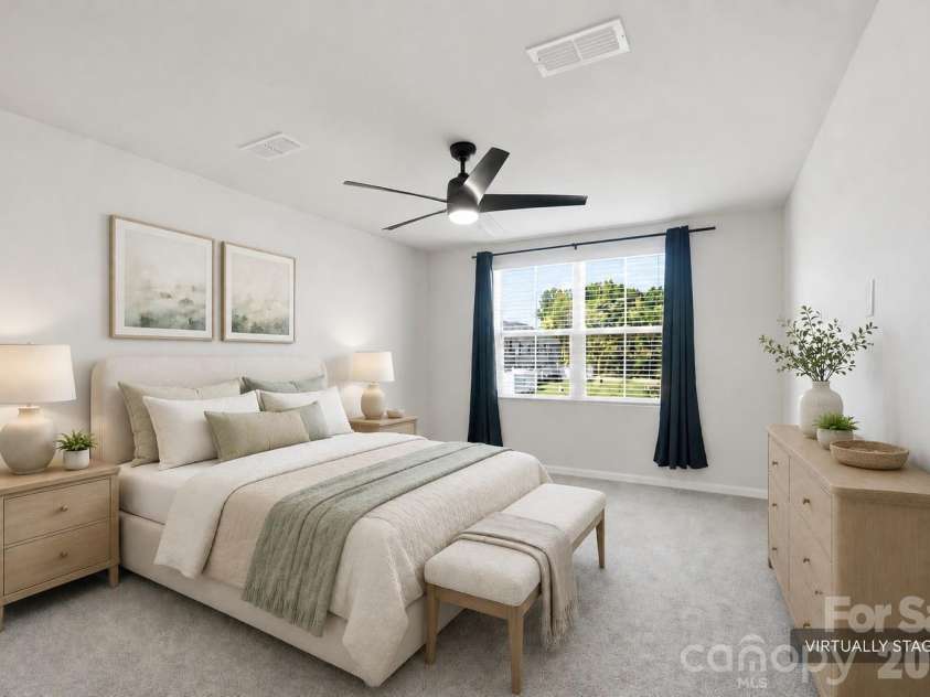 2037 Stephens Farm Drive, China Grove, NC 28023.  MLS# CAR4416091, YatesRealty ID 45826. Primary Bedroom Virtually Staged