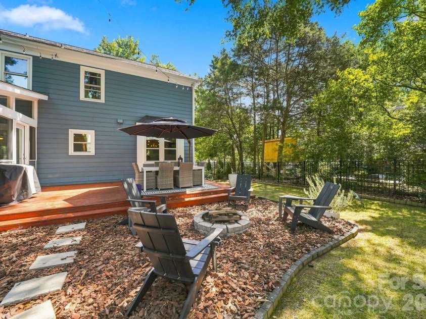 9209 Deer Spring Lane, Charlotte, NC 28210.  MLS# CAR4414552, YatesRealty ID 45871. Fire pit