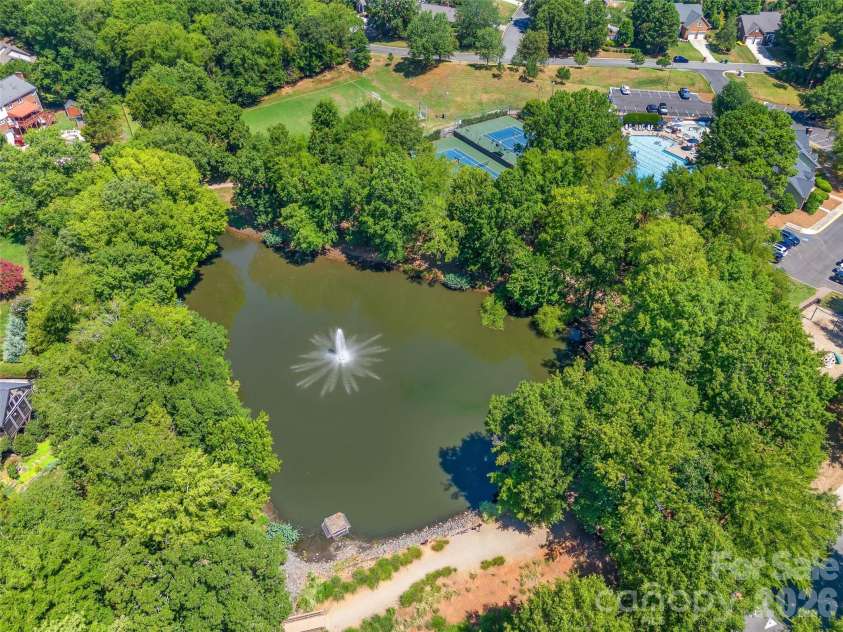 9209 Deer Spring Lane, Charlotte, NC 28210.  MLS# CAR4414552, YatesRealty ID 45871. Pond