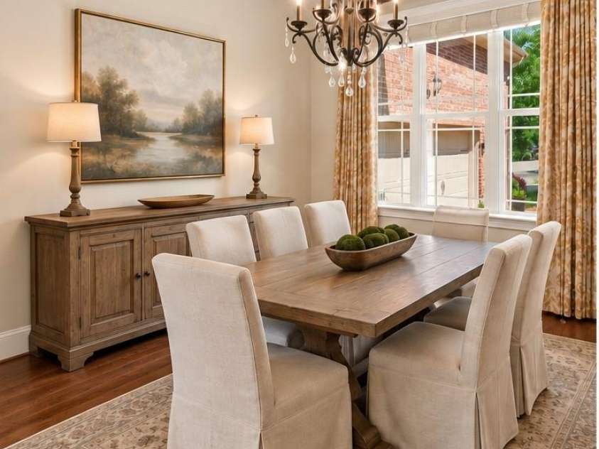 2455 Shiny Leaf Drive, Denver, NC 28037.  MLS# CAR4414414, YatesRealty ID 45874. Formal Dining Room looking out front window (virtually staged)