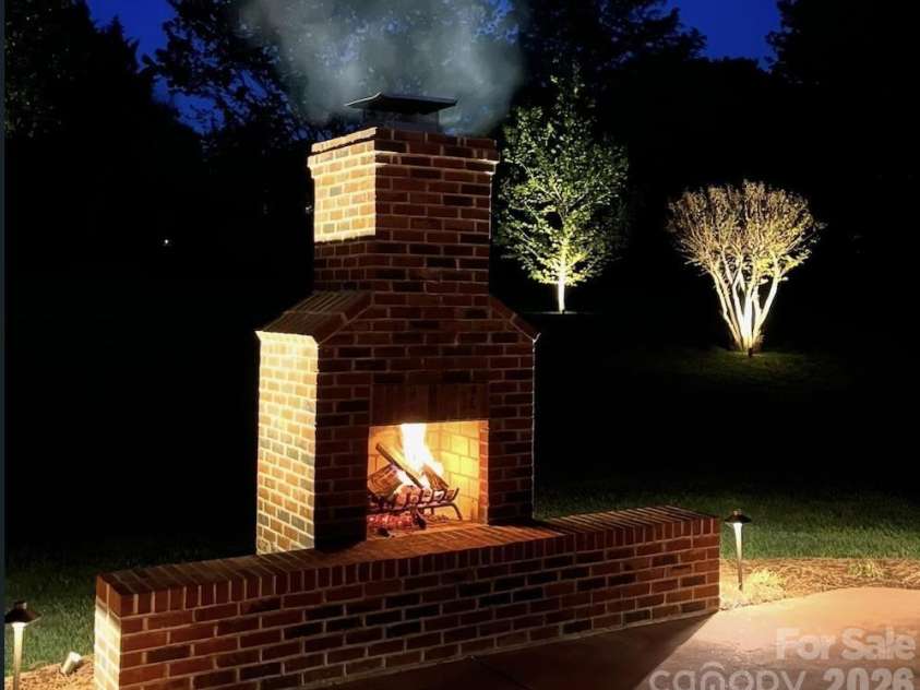 2928 Palmer Drive, Conover, NC 28613.  MLS# CAR4414179, YatesRealty ID 45881. Outdoor Fireplace