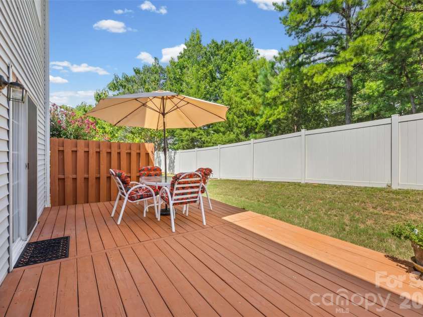 2139 Kaybird Lane, Charlotte, NC 28270.  MLS# CAR4411622, YatesRealty ID 45906. Large deck backs to trees