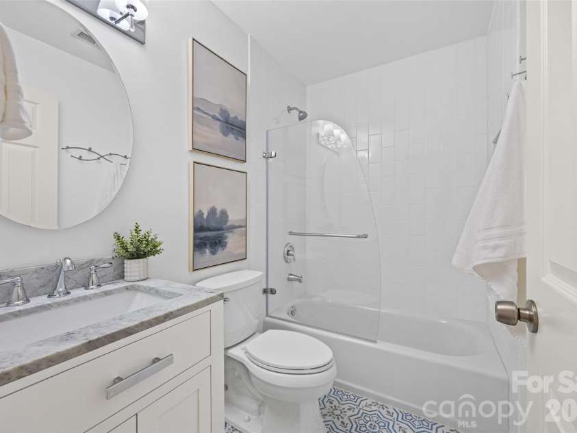 2139 Kaybird Lane, Charlotte, NC 28270.  MLS# CAR4411622, YatesRealty ID 45906. Secondary bath also fully renovated