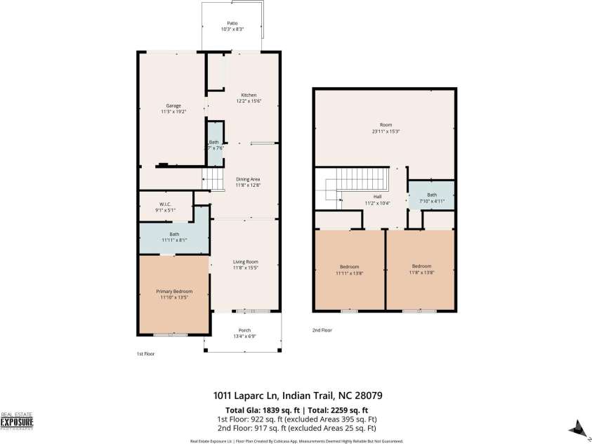 1011 Laparc Lane, Indian Trail, NC 28079.  MLS# CAR4410649, YatesRealty ID 45914. 