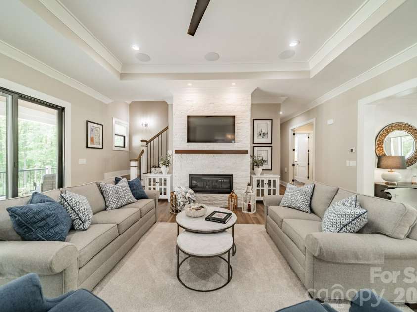 1725 Turtlewood Drive, Waxhaw, NC 28173.  MLS# CAR4407986, YatesRealty ID 45919. Quartz-Faced Gas Fireplace