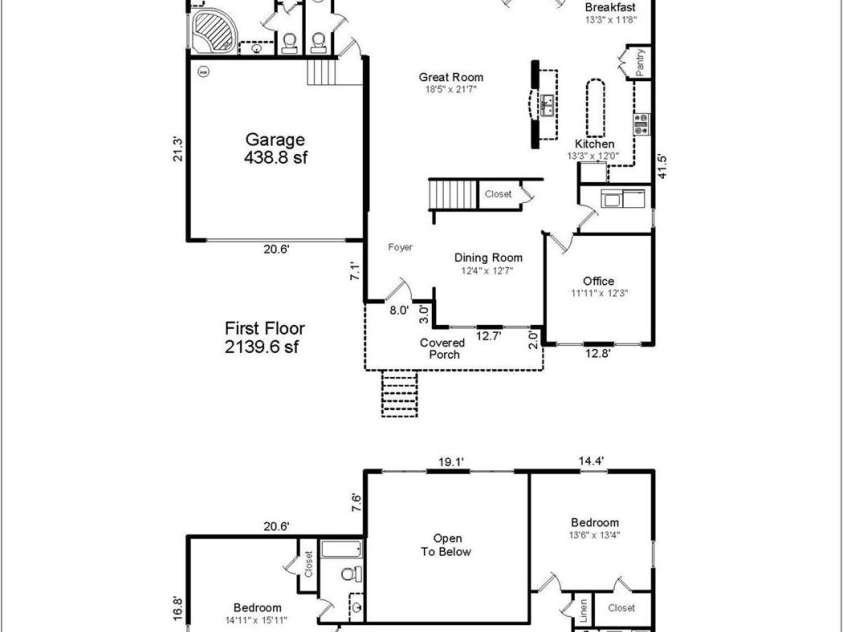 1136 Aringill Lane, Matthews, NC 28104.  MLS# CAR4415913, YatesRealty ID 45924. Floor Plan