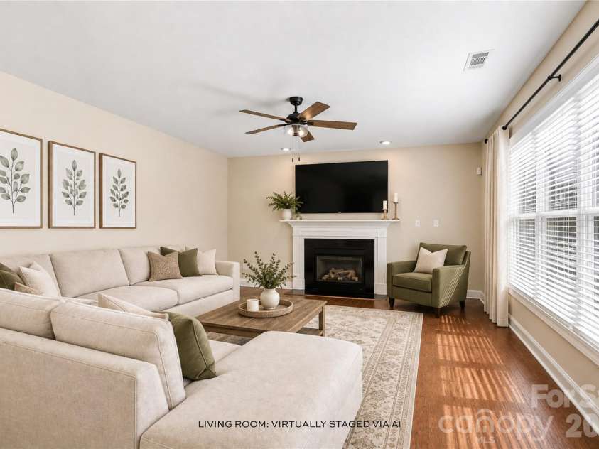 347 Windy Pine Drive, Clover, SC 29710.  MLS# CAR4412270, YatesRealty ID 45925. VIRTUALLY STAGED Living Room