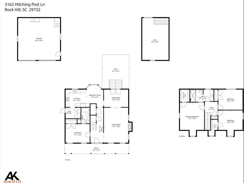 3162 Hitching Post Lane, Rock Hill, SC 29732.  MLS# CAR4416715, YatesRealty ID 45932. 