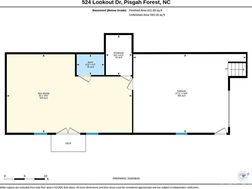 524 Lookout Drive, Pisgah Forest, NC 28768.  MLS# CAR4416154, YatesRealty ID 45993. Basement