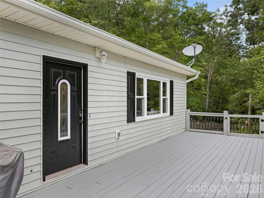 524 Lookout Drive, Pisgah Forest, NC 28768.  MLS# CAR4416154, YatesRealty ID 45993. Front Door