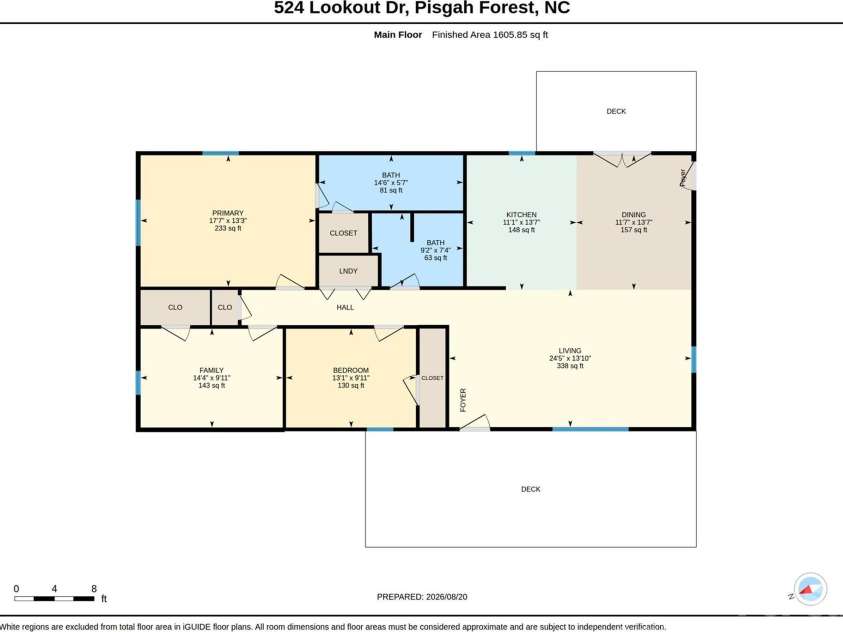 524 Lookout Drive, Pisgah Forest, NC 28768.  MLS# CAR4416154, YatesRealty ID 45993. Primary Floor