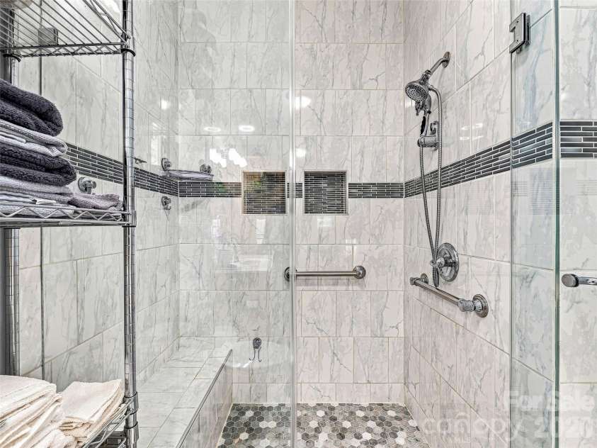 524 Lookout Drive, Pisgah Forest, NC 28768.  MLS# CAR4416154, YatesRealty ID 45993. Walk in shower