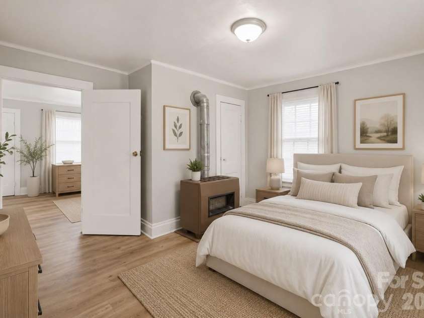 1909 Marshall Avenue, Gastonia, NC 28052.  MLS# CAR4416194, YatesRealty ID 46010. Bedroom 2 - virtually staged