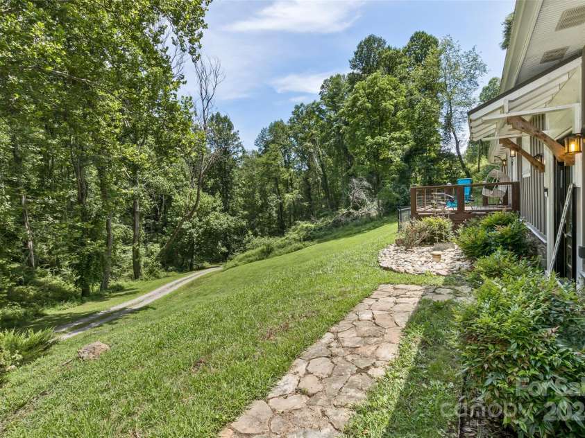 3882 New Leicester Highway, Leicester, NC 28748.  MLS# CAR4168284, YatesRealty ID 4603. Walkway up to front door