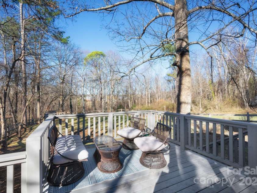 122 and 124 Shelburne Road, Asheville, NC 28806.  MLS# CAR4232938, YatesRealty ID 4604. Sunny Back Deck Overlooks Yard