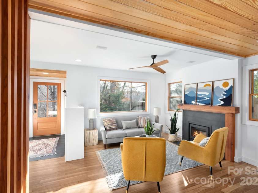122 and 124 Shelburne Road, Asheville, NC 28806.  MLS# CAR4232938, YatesRealty ID 4604. Warn Wood Elements Throughout the Home