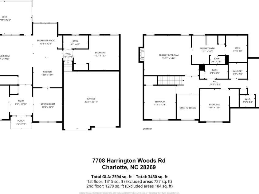 7708 Harrington Woods Road, Charlotte, NC 28269.  MLS# CAR4318940, YatesRealty ID 46091. 