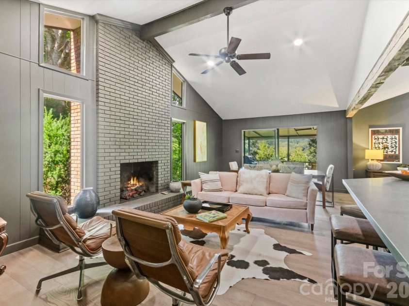 651 Glen Cannon Drive, Pisgah Forest, NC 28768.  MLS# CAR4414802, YatesRealty ID 46098. So relaxing on a cool Fall evening