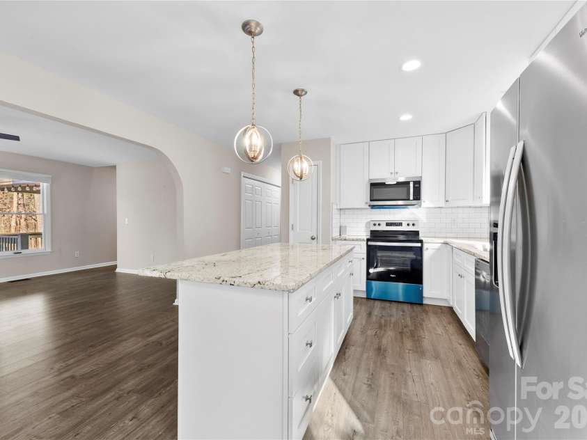 16218 Barbee Road, Stanfield, NC 28163.  MLS# CAR4308788, YatesRealty ID 46116. KITCHEN/LIVINGROOM